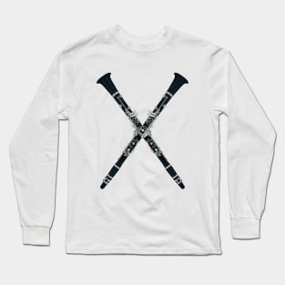 Clarinets Forming an X Long Sleeve T-Shirt
